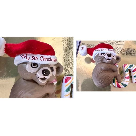 VTG Hallmark Child's Fifth Christmas Ornament 1991 Teddy Bear Years Koal… - Picture 3 of 12